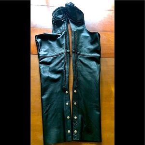 Xelement women’s motorcycle braided leather chaps